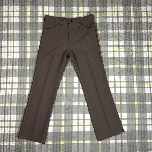 Wrangler 34x32 Brown Vintage Poly Pants | Clean USA Made Workwear - Picture 1 of 10